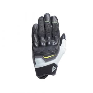 Dainese Gants Ermex, Gants Moto été, Respirants avec Inserts en Mesh, Protections Articulations Rigides, Renforts Cuir, Écran Tactile, M, Noir et Vert