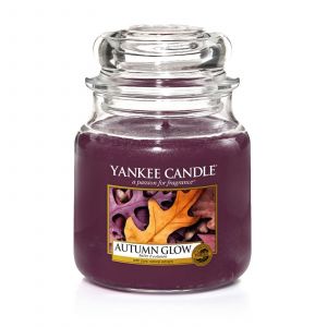 Image de Yankee Candle Reflet d'automne jarre moyenne Verre Pourpre 10 x 9,8 x 13,7 cm