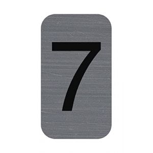 Image de Exacompta Plaque adhésive imitation Aluminium Chiffre 7 2,5x4,4 cm - Gris