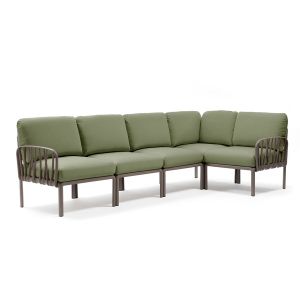 Image de Nardi Canap&eacute; pour ext&eacute;rieur KOMODO 5 (Tortourelle / Jungle - Polypropyl&egrave;ne fibre de verre et tissu Sunbrella)