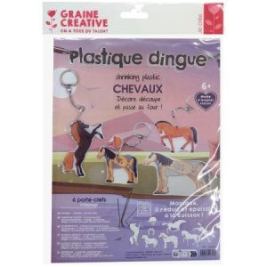 Kit DIY Plastique Dingue Porte Cl&eacute;s C vaux 6 pcs