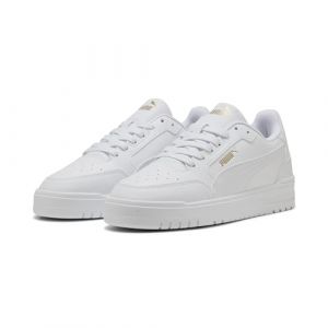 Puma Mixte Shuffle Downtown Basket, White White Gold, 46 EU