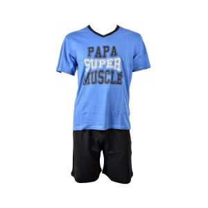 Pyjama Court Coton Musc Marine