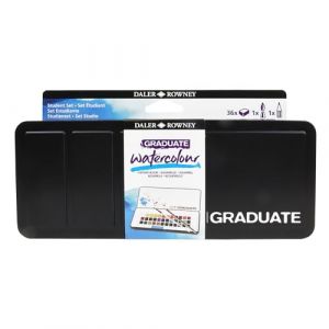Daler Rowney Graduate Ensemble de peintures à l'aquarelle Student Set 24 Colours With Brush