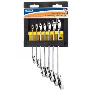 Draper Tools Jeu 7 clés mixtes cliquet réversible