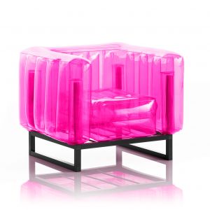 Image de Canapé 2 places cadre bois ise t rmoplastique rose crystal