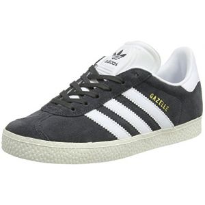 Image de Adidas Gazelle, Baskets Basses Mixte Enfant, Gris (DGH Solid Grey/FTWR White/Gold Metallic), 33 EU