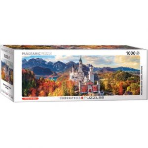 Image de Eurographics Puzzle 1000 pièces panoramique : Château de Neuschwanstein en automne