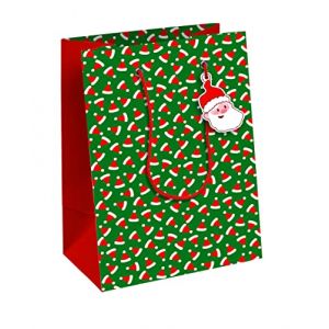 Clairefontaine X-32793-3C - Un Sac Cadeau Excellia- Format Moyen - 21,5x10,2x25,3cm - 210g - Motif : Petit Papa Noël- Emballage Cadeau, Idéal pour : Livre, Jeu, Petits cadeaux