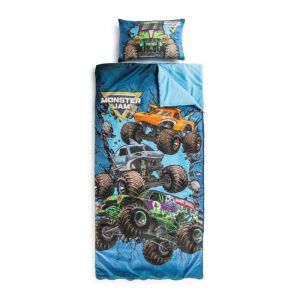 Spin Master Sac de couchage Trucks - Oreiller intégré - Ensemble couverture