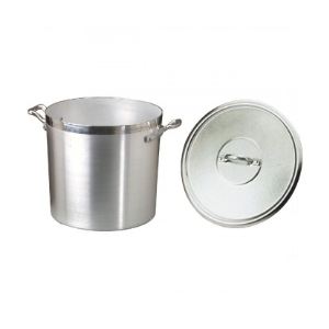 Agnelli Marmite avec couvercle 16/10ème poignée en aluminium (38 cm)