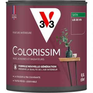 V33 Peinture Colorissim satin Lie de vin 0L5