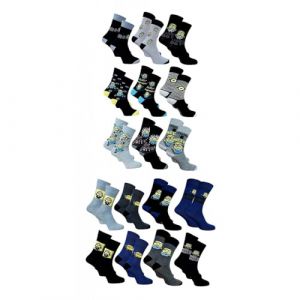 Chaussettes Homme Moi,Moche Et Méchant En Coton -Assortiment Modèles Photos Selon Arrivages- Pack De 10 Paires