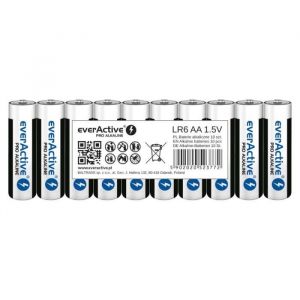 Image de EverActive Lot de 10 Piles AA alcalines AA AA Mignon LR6 R6 1,5 V - Haute Performance - Dur&eacute;e de Vie : 10 Ans