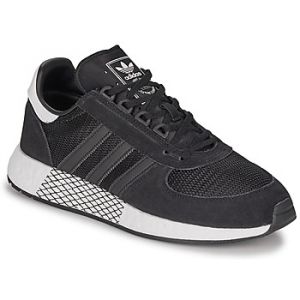 Adidas Baskets en Velours de Cuir & Mesh Marathon Tech noir/blanc