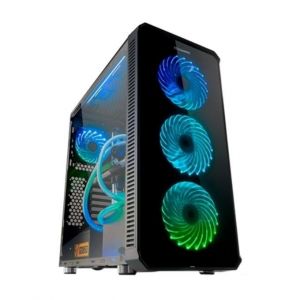 Nox Boîtier Demi Tour Micro ATX / Mini ITX / ATX Hummer TGM LED RGB USB 3.0 Noir