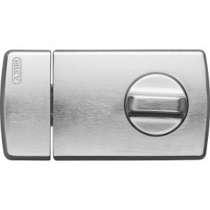 Abus Verrou de porte - bouton et cylindre à languette - argent - 2110