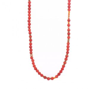 Image de Collier et pendentif Les Interchangeables A59297 - Sautoir Bobo Chic Corail Femme