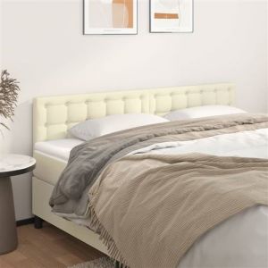 VidaXL Têtes de lit 2 pcs Crème 80x5x78/88 cm Similicuir