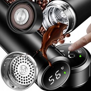 Mug isotherme intelligent avec LED 500 ml pour café, thé, portable