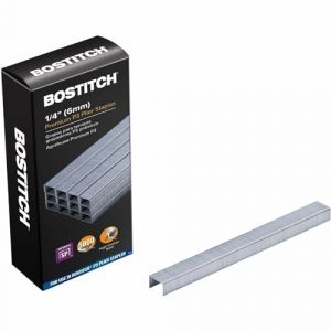 Bostitch Office Premium SP191/4 Lot de 5 000 agrafes pour agrafeuse P3-Chrome Pied 0,6 cm