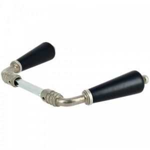 M&eacute;rigous B&eacute;quille double forme canon 2 port&eacute;es carr&eacute; de 7 mm coloris noir mat monture finition nickel mat