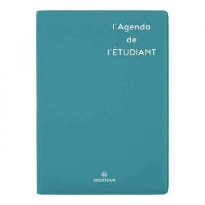 Oberthur Agenda de l'étudiant 1 jour/page Tradition Humour 13x18cm 2024-2025 Septembre à septembre turquoise