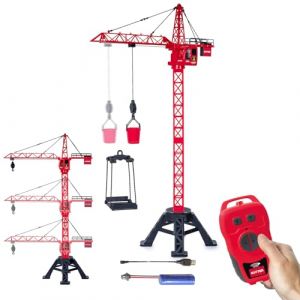 Image de Jamara 406321 Grue à Tour Pivotante Kutter XL 99 IR - Grue Géante Telecommandée, Jeu de Construction réaliste pour Enfants, Rotation à 360°, Cadeau pour Enfants