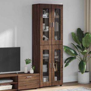 VidaXL Haut Armoire Ch&ecirc;ne brun 60 x 35 x 182 cm Bois d'ing&eacute;nierie