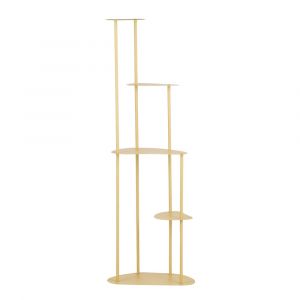 Mica Decorations Fonda Table à plantes - L48 x L27 x H140 cm - Métal - Jaune clair