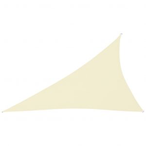 Image de VidaXL Voile de parasol Tissu Oxford triangulaire 4x5x6,4 m Crème