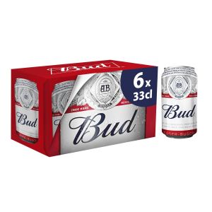 Bi&egrave;re Blonde Bud - Le Pack De 6 Cannettes De 33cl