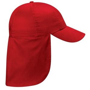 Beechfield - Casquette légionnaire 100% coton - Enfant unisexe (Taille unique) (Rouge) - UTRW218