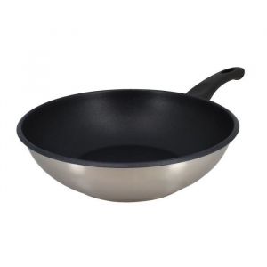 Menastyl Wok first 28cm en acier inoxydable