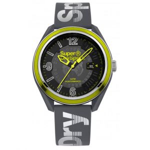 Superdry Montre Osaka Sport SYG250E - Montre Jaune et Grise Affichage Analogique Homme
