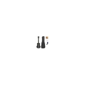 Max UKEY Pack ukulélé et accessoires Noir, cordes en nylon, avec un accordeur n érique, 2 médiators