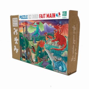 Puzzle Michèle Wilson Puzzle en bois 50 pièces DRAGONS