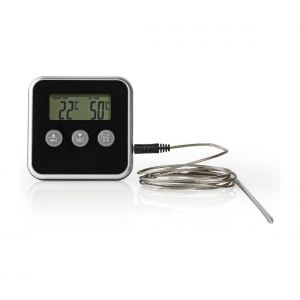 Nedis Thermom&egrave;tre &agrave; Viande KATH105BK Argent / Noir