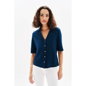 Caroll Femme 251t-tevelina Chemise, Sky Captain, L EU