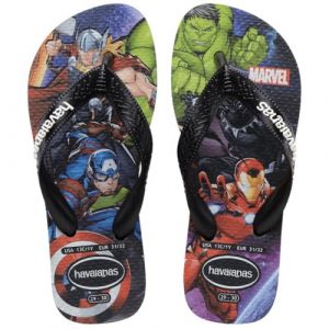 Havaianas Garçon Kids Top Marvel II Tongues, Black, 31/32
