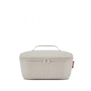 Reisenthel Coolerbag XL Twist Silver - Sac Isotherme XL en Tissu Polyester de Haute qualité - Idéal pour Les Pique-niques, Les Courses et Les déplacements, Couleur:Herringbone Sand