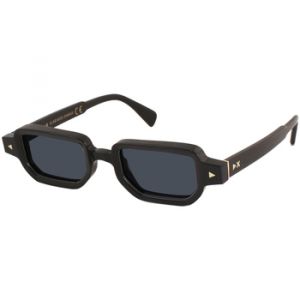 Image de Xlab Unisex SAMAR Lunettes de soleil Ac&eacute;tate Noir Fum&eacute;e Carr&eacute; Polaris&eacute;
