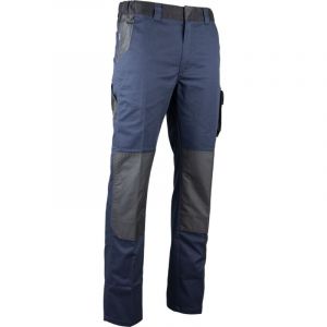 LMA Pantalon de travail HERCULE multipoches bleu foncé/gris foncé T46 LEBEURRE - 1822-T46