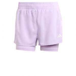 Adidas Femme Own The Run Climacool 2in1 Short, Powder Plum, M