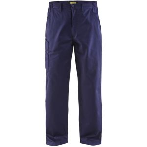 Blaklader Pantalon Industrie 35% coton crois&eacute; | 48 - Marine - jambes regular