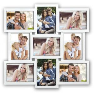 Zep XB14W Santander Multi Vues pour 9 Photos Résine Blanc 13 x 18 cm