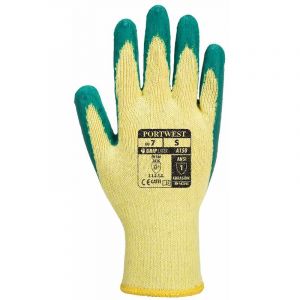 Portwest Gants tricoté enduit Latex Fortis A150 Jaune / Vert 8