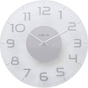 Image de Nextime NE-8817TR Horloge murale Classy À ~ 30 Verre Clair En Métal