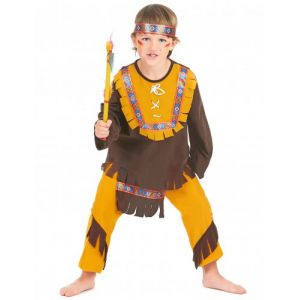 Déguisement indien garçon marron et noir