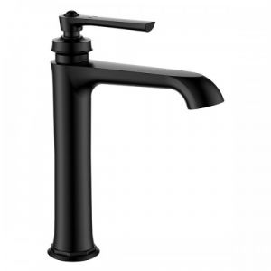 Paini France Robinetterie - Mitigeur de lavabo rehaussé Lady's Auburn 180 Noir